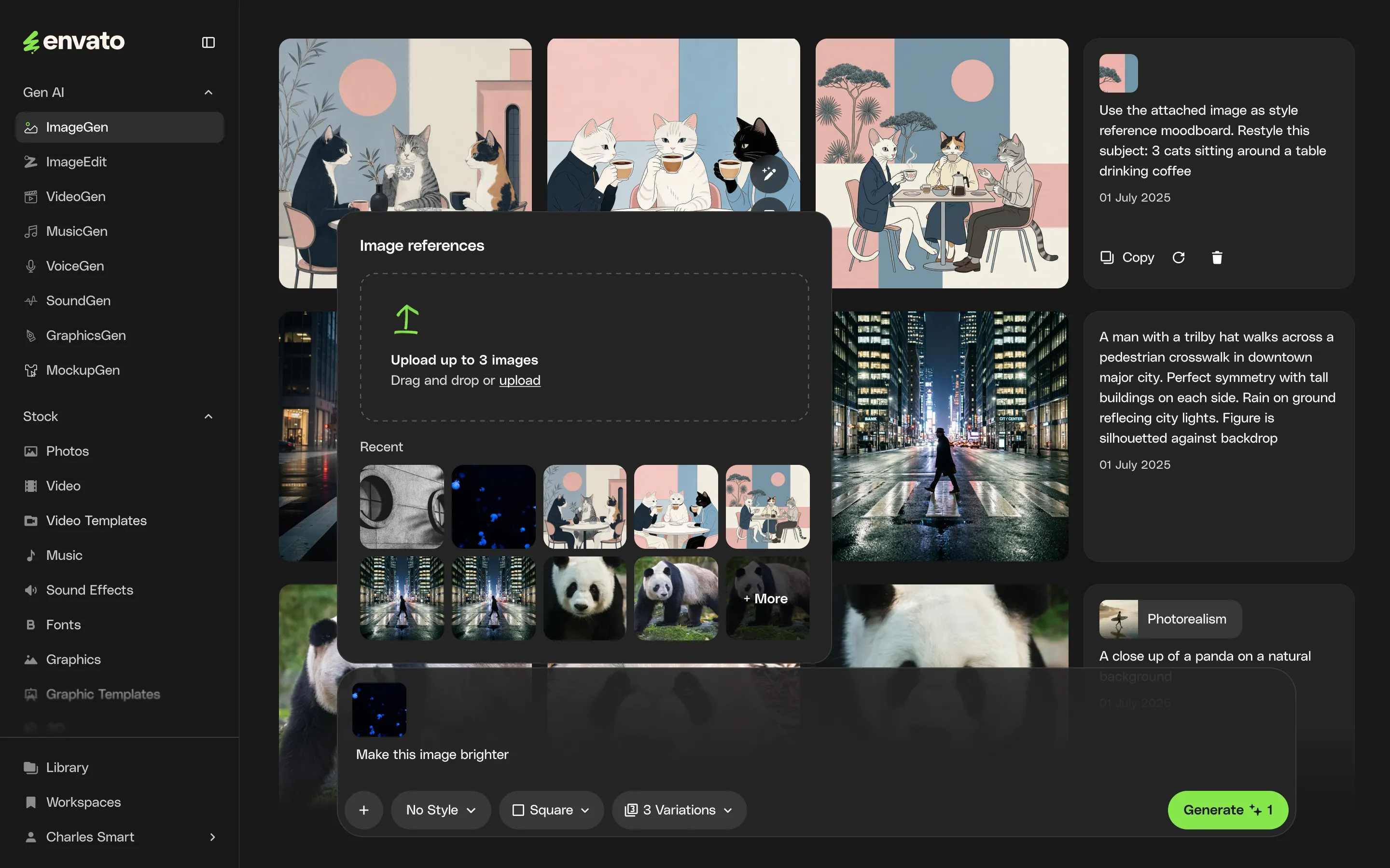 Image Generation reference panel