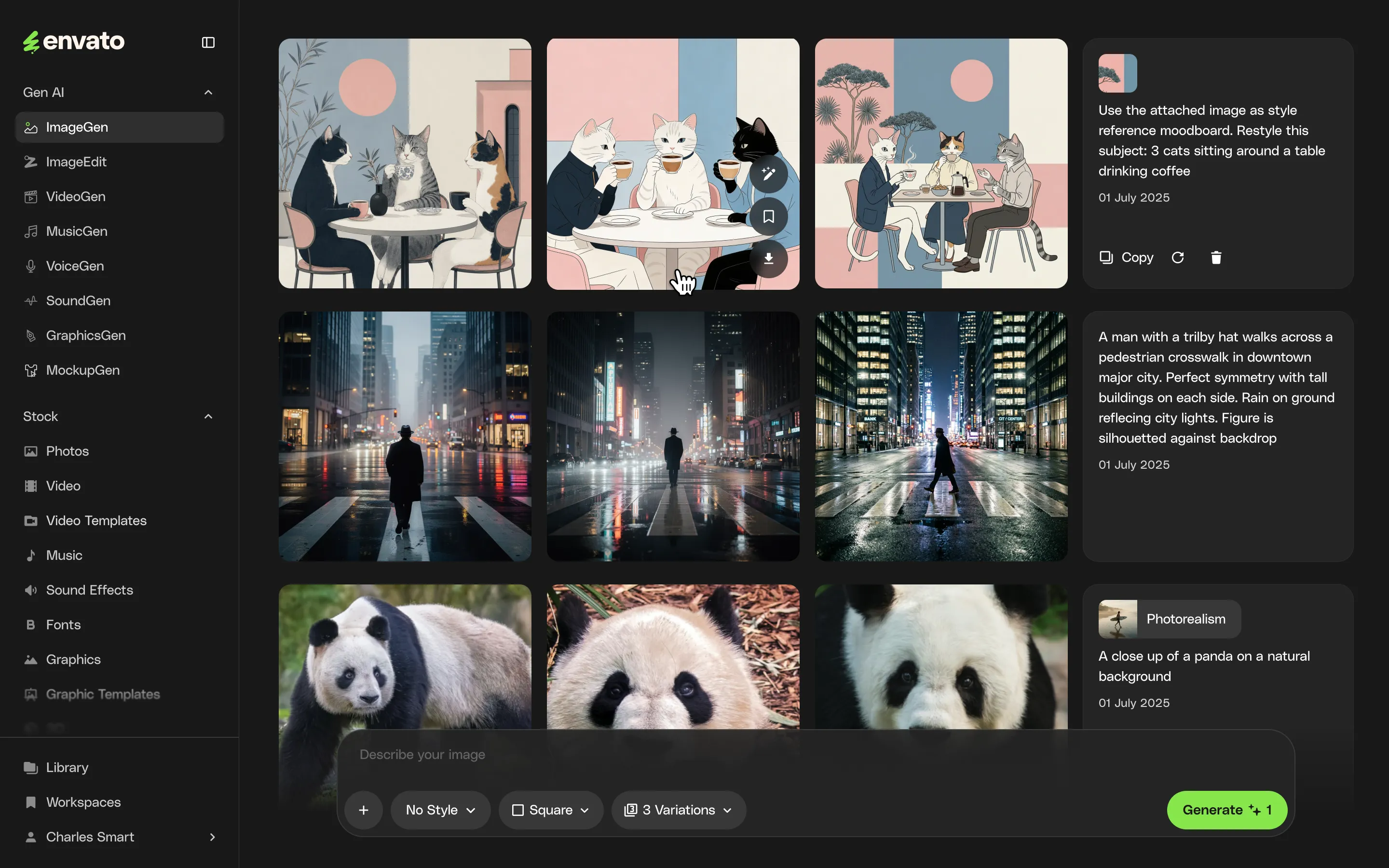 Image Generation interface