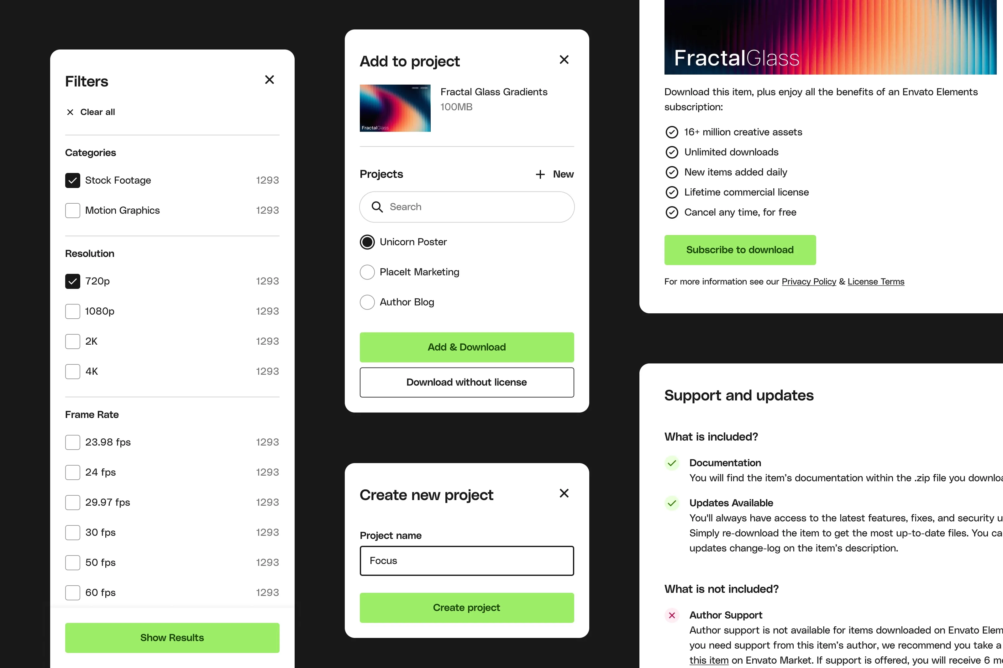 Range of modals for core flows