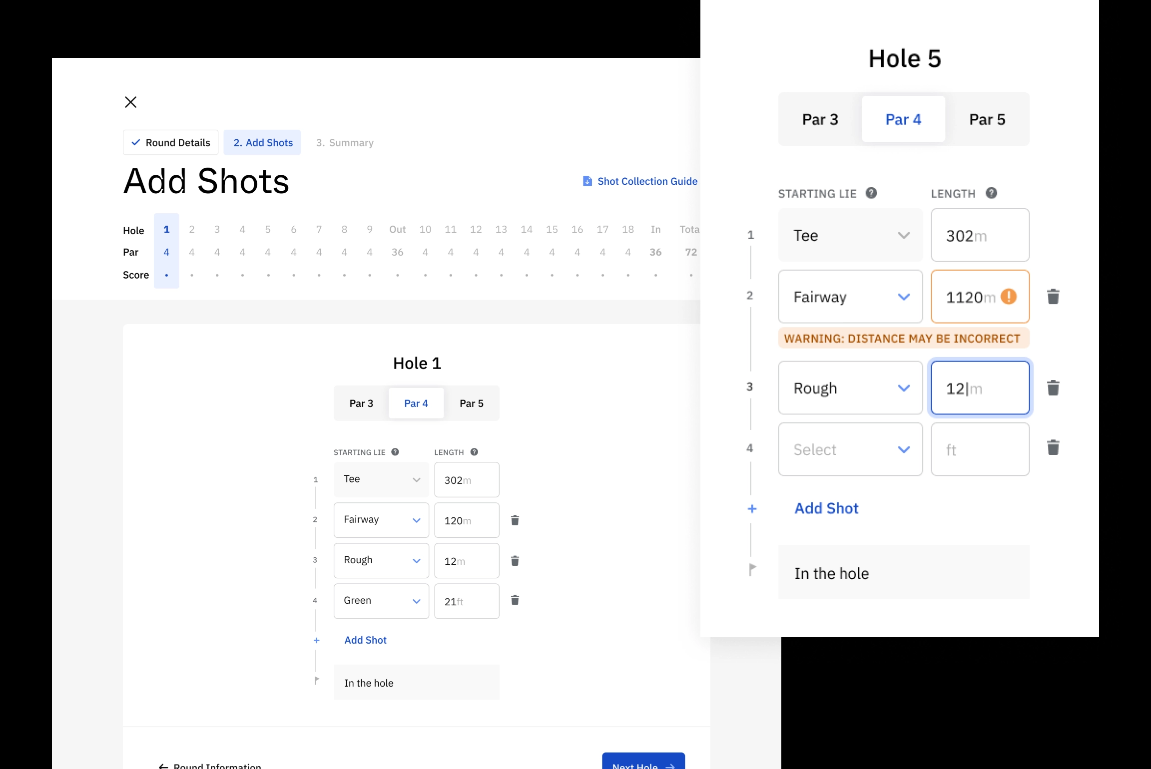 Institute of Golf data entry